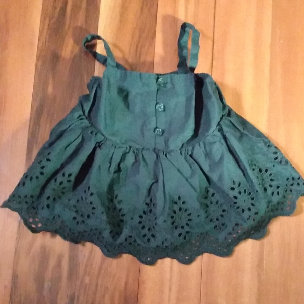 Baby Gap 18-24 Months Girls Black Eyelet Blouse Tank Top